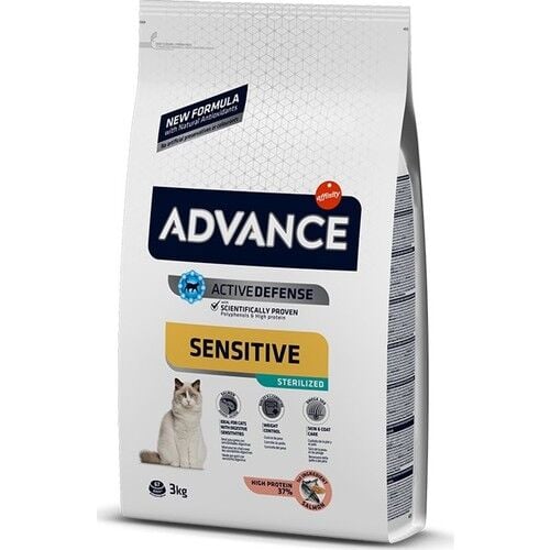 Advance Tahıllı Somon Balıklı Yetişkin Kısır Kedi Maması Hassas