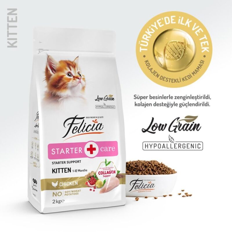 Felicia Düşük Tahıllı Tavuklu Yavru Kedi Maması Starter Care