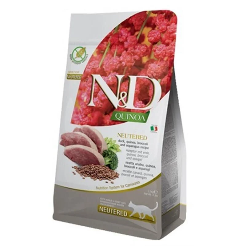 N&D Tahılsız Ördek Etli Sebzeli Yetişkin Kısır Kedi Maması Quinoa